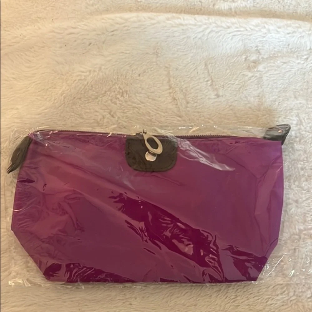 Purple makeup bag 9” x 5” With Zipper New